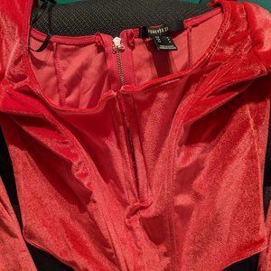 NWT Velvet Corset Top